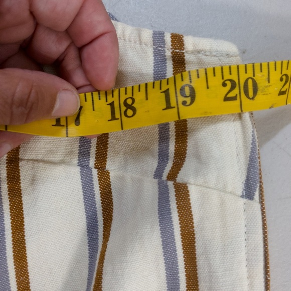 Madewell Striped Sleeveless Jumpsuit Size Large Tie Waist V-Neck Wide Leg - Picture 7 of 9